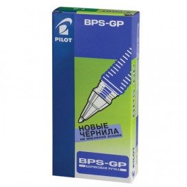 Ручка шариковая масляная с грипом PILOT 'BPS-GP', ЗЕЛЕНАЯ, корпус прозрачный, узел 0,7 мм, линия письма 0,32 мм, BPS-GP-F