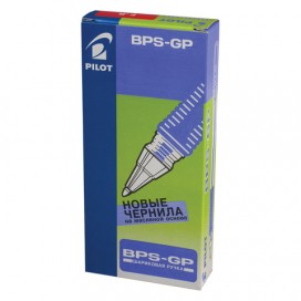 Ручка шариковая масляная с грипом PILOT 'BPS-GP', КРАСНАЯ, корпус прозрачный, узел 0,7 мм, линия письма 0,32 мм, BPS-GP-F