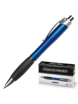 Ручка шариковая автоматическая LACO (ЛАКО, Германия), СИНЯЯ, корпус синий, узел 1 мм, линия письма 1 мм, JBP 12