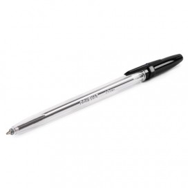 Ручка шариковая ОФИСМАГ 'Line', ЧЕРНАЯ, корпус прозрачный, узел 1 мм, линия письма 0,5 мм, BP182