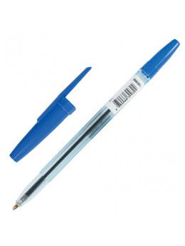 Ручка шариковая масляная СТАММ 'Офис', СИНЯЯ, корпус тонированный синий, узел 1,2 мм, линия письма 1 мм, ОФ999