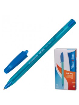 Ручка шариковая PAPER MATE 'Inkjoy 100', ГОЛУБАЯ, корпус тонированный голубой, узел 1,2 мм, линия письма 1 мм, S0977340