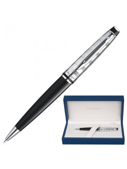 Ручка подарочная шариковая WATERMAN 'Expert 3 Deluxe Black CT', черный лак, палладиевое покрытие деталей, синяя, S0952360