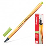 Ручка капиллярная STABILO 'Point 88', СВЕТЛО-ЗЕЛЕНАЯ, корпус оранжевый, линия письма 0,4 мм, 88/33