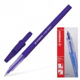 Ручка шариковая STABILO 'Liner', ФИОЛЕТОВАЯ, корпус фиолетовый, узел 0,7 мм, линия письма 0,3 мм, 808/55