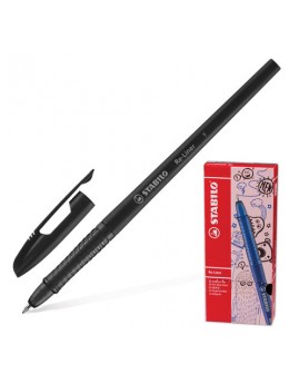 Ручка шариковая STABILO 'Re-Liner', ЧЕРНАЯ, корпус черный, узел 0,7 мм, линия письма 0,38 мм, 868/1-46