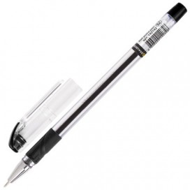 Ручка шариковая масляная с грипом BRAUBERG 'Max-Oil', ЧЕРНАЯ, игольчатый узел 0,7 мм, линия письма 0,35 мм, OBP239