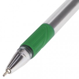Ручка шариковая масляная с грипом BRAUBERG 'Max-Oil', ЗЕЛЕНАЯ, игольчатый узел 0,7 мм, линия письма 0,35 мм, OBP241