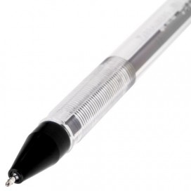Ручка шариковая масляная BRAUBERG 'Rite-Oil', ЧЕРНАЯ, корпус прозрачный, узел 0,7 мм, линия письма 0,35 мм, OBP244