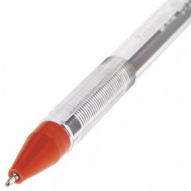 Ручка шариковая масляная BRAUBERG 'Rite-Oil', КРАСНАЯ, корпус прозрачный, узел 0,7 мм, линия письма 0,35 мм, OBP245
