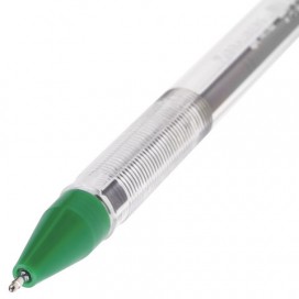 Ручка шариковая масляная BRAUBERG 'Rite-Oil', ЗЕЛЕНАЯ, корпус прозрачный, узел 0,7 мм, линия письма 0,35 мм, OBP246