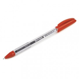 Ручка шариковая масляная BRAUBERG 'Rite-Oil', КРАСНАЯ, корпус прозрачный, узел 0,7 мм, линия письма 0,35 мм, OBP245