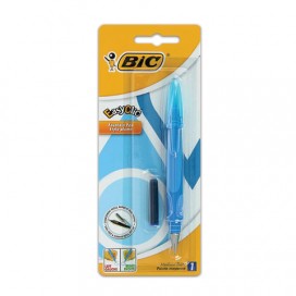 Ручка перьевая BIC 'EasyClic', корпус голубой, иридиевое перо, сменный картридж, блистер, 8479004