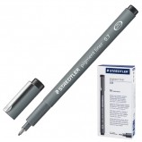 Ручка капиллярная STAEDTLER 'Pigment Liner', ЧЕРНАЯ, корпус серый, линия письма 0,7 мм, 308 07-9