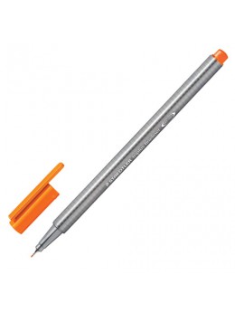 Ручка капиллярная STAEDTLER 'Triplus Fineliner', ОРАНЖЕВАЯ, трехгранная, линия письма 0,3 мм, 334-4