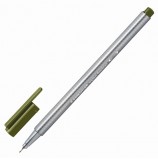Ручка капиллярная STAEDTLER 'Triplus Fineliner', ОЛИВКОВАЯ, трехгранная, линия письма 0,3 мм, 334-57