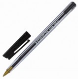 Ручка шариковая STAEDTLER (Германия) 'Stick', ЧЕРНАЯ, корпус прозрачный, узел 1 мм, линия письма 0,35 мм, 430 M-9