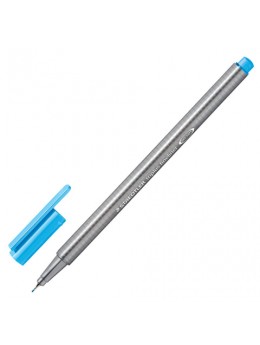 Ручка капиллярная STAEDTLER 'Triplus Fineliner', НЕОНОВАЯ СИНЯЯ, трехгранная, линия письма 0,3 мм, 334-301