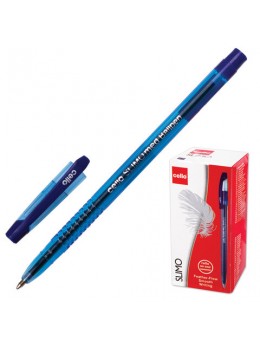 Ручка шариковая масляная CELLO 'Slimo', СИНЯЯ, корпус тонированный синий, узел 1 мм, линия письма 0,8 мм, 305089020