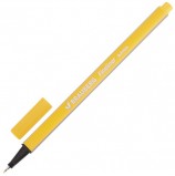 Ручка капиллярная BRAUBERG 'Aero', ЖЕЛТАЯ, трехгранная, металлический наконечник, линия письма 0,4 мм, FL104