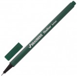 Ручка капиллярная BRAUBERG 'Aero', ТЕМНО-ЗЕЛЕНАЯ, трехгранная, металлический наконечник, линия письма 0,4 мм, FL107