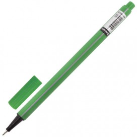 Ручка капиллярная BRAUBERG 'Aero', СВЕТЛО-ЗЕЛЕНАЯ, трехгранная, металлический наконечник, линия письма 0,4 мм, FL106