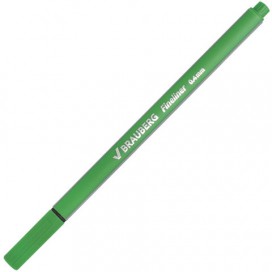 Ручка капиллярная BRAUBERG 'Aero', СВЕТЛО-ЗЕЛЕНАЯ, трехгранная, металлический наконечник, линия письма 0,4 мм, FL106