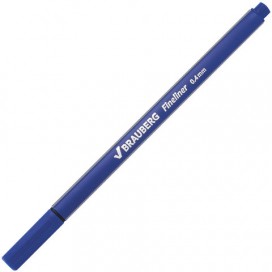 Ручка капиллярная BRAUBERG 'Aero', СИНЯЯ, трехгранная, металлический наконечник, линия письма 0,4 мм, FL109