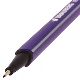 Ручка капиллярная BRAUBERG 'Aero', ФИОЛЕТОВАЯ, трехгранная, металлический наконечник, линия письма 0,4 мм, FL111