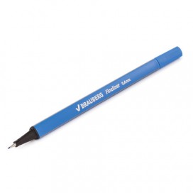 Ручка капиллярная BRAUBERG 'Aero', ГОЛУБАЯ, трехгранная, металлический наконечник, линия письма 0,4 мм, FL115