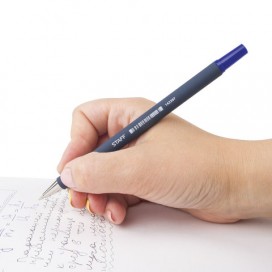 Ручка шариковая STAFF, СИНЯЯ, корпус прорезиненный синий, узел 0,7 мм, линия письма 0,35 мм, BP190