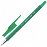 Ручка шариковая STAFF, ЗЕЛЕНАЯ, корпус прорезиненный зеленый, узел 0,7 мм, линия письма 0,35 мм, BP193