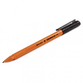 Ручка шариковая BRAUBERG 'Solar', ЧЕРНАЯ, трехгранная, корпус оранжевый, узел 1 мм, линия письма 0,5 мм, BP171