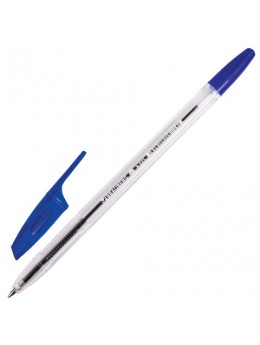 Ручка шариковая BRAUBERG 'X-333', СИНЯЯ, корпус прозрачный, узел 0,7 мм, линия письма 0,35 мм, BP163