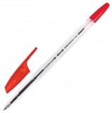 Ручка шариковая BRAUBERG 'X-333', КРАСНАЯ, корпус прозрачный, узел 0,7 мм, линия письма 0,35 мм, BP165