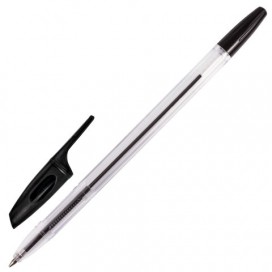 Ручка шариковая BRAUBERG 'X-333', ЧЕРНАЯ, корпус прозрачный, узел 0,7 мм, линия письма 0,35 мм, BP164
