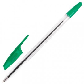 Ручка шариковая BRAUBERG 'X-333', ЗЕЛЕНАЯ, корпус прозрачный, узел 0,7 мм, линия письма 0,35 мм, BP166