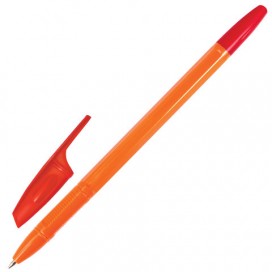 Ручка шариковая BRAUBERG 'X-333 Orange', КРАСНАЯ, корпус оранжевый, узел 0,7 мм, линия письма 0,35 мм, BP169