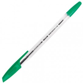 Ручка шариковая BRAUBERG 'X-333', ЗЕЛЕНАЯ, корпус прозрачный, узел 0,7 мм, линия письма 0,35 мм, BP166