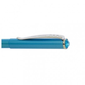 Ручка подарочная шариковая PIERRE CARDIN 'Actuel', корпус голубой, алюминий, хром, синяя, PC0702BP