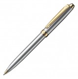 Ручка подарочная шариковая PIERRE CARDIN (Пьер Карден) 'Eco', корпус серебристый, латунь, золотистые детали, синяя, PC4111BP