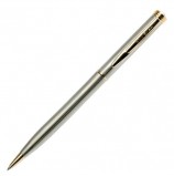 Ручка подарочная шариковая PIERRE CARDIN (Пьер Карден) 'Gamme', корпус серебристый, латунь, золотистые детали, синяя, PC0802BP