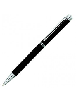 Ручка подарочная шариковая PIERRE CARDIN 'Crystal', корпус черный, латунь, хром, синяя, PC0710BP