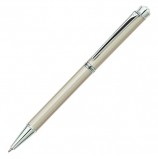 Ручка подарочная шариковая PIERRE CARDIN 'Crystal', корпус бежевый, латунь, хром, синяя, PC0711BP