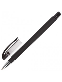 Ручка шариковая масляная BRAUBERG 'Matt', ЧЕРНАЯ, корпус черный, узел 0,7 мм, линия письма 0,35 мм, 142487
