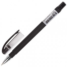 Ручка шариковая масляная BRAUBERG 'Matt', ЧЕРНАЯ, корпус черный, узел 0,7 мм, линия письма 0,35 мм, 142487
