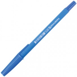 Ручка шариковая BRAUBERG 'Capital blue', СИНЯЯ, корпус soft-touch голубой, узел 0,7 мм, линия письма 0,35 мм, BP174