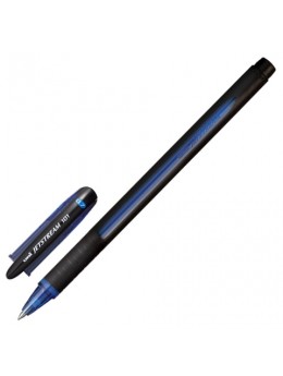 Ручка шариковая масляная с грипом UNI (Япония) 'JetStream', СИНЯЯ, корпус синий, узел 0,7 мм, линия письма 0,35 мм, SX-101-07 BLUE