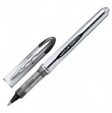 Ручка-роллер UNI-BALL (Япония) 'Vision Elite', ЧЕРНАЯ, корпус серый, узел 0,8 мм, линия письма 0,6 мм, UB-200(08)BLACK