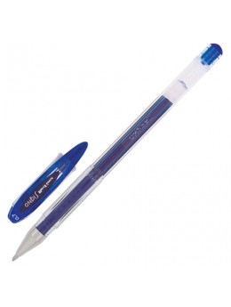 Ручка гелевая UNI-BALL (Япония) 'Signo', СИНЯЯ, корпус прозрачный, узел 0,7 мм, линия письма 0,4 мм, UM-120 BLUE